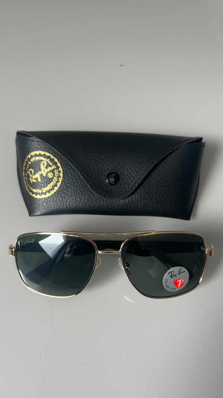 Aviador Quadrado Dourado Polarized